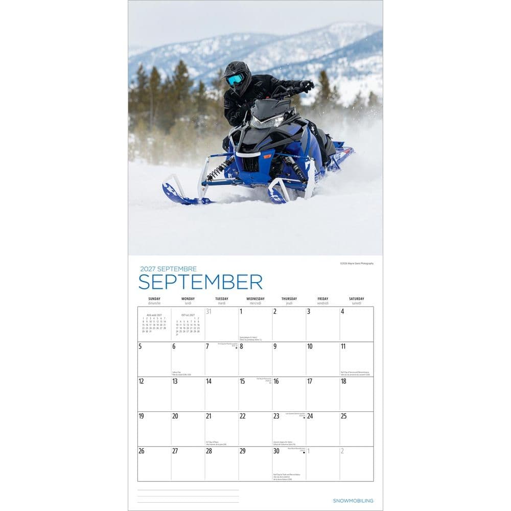 Snowmobiling 2027 Wall Calendar Third Alternate Image