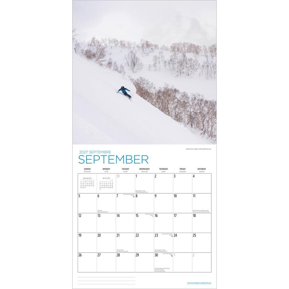 Snowboarding 2027 Wall Calendar Third Alternate Image