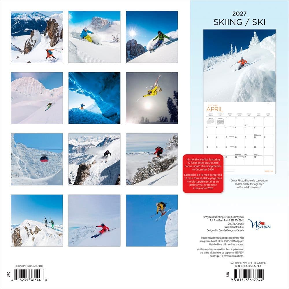 Skiing 2027 Wall Calendar First Alternate Image