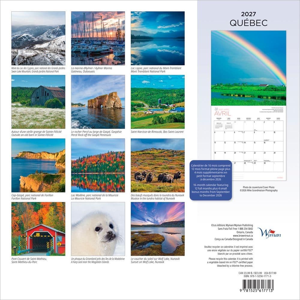 Quebec 2027 Wall Calendar First Alternate Image