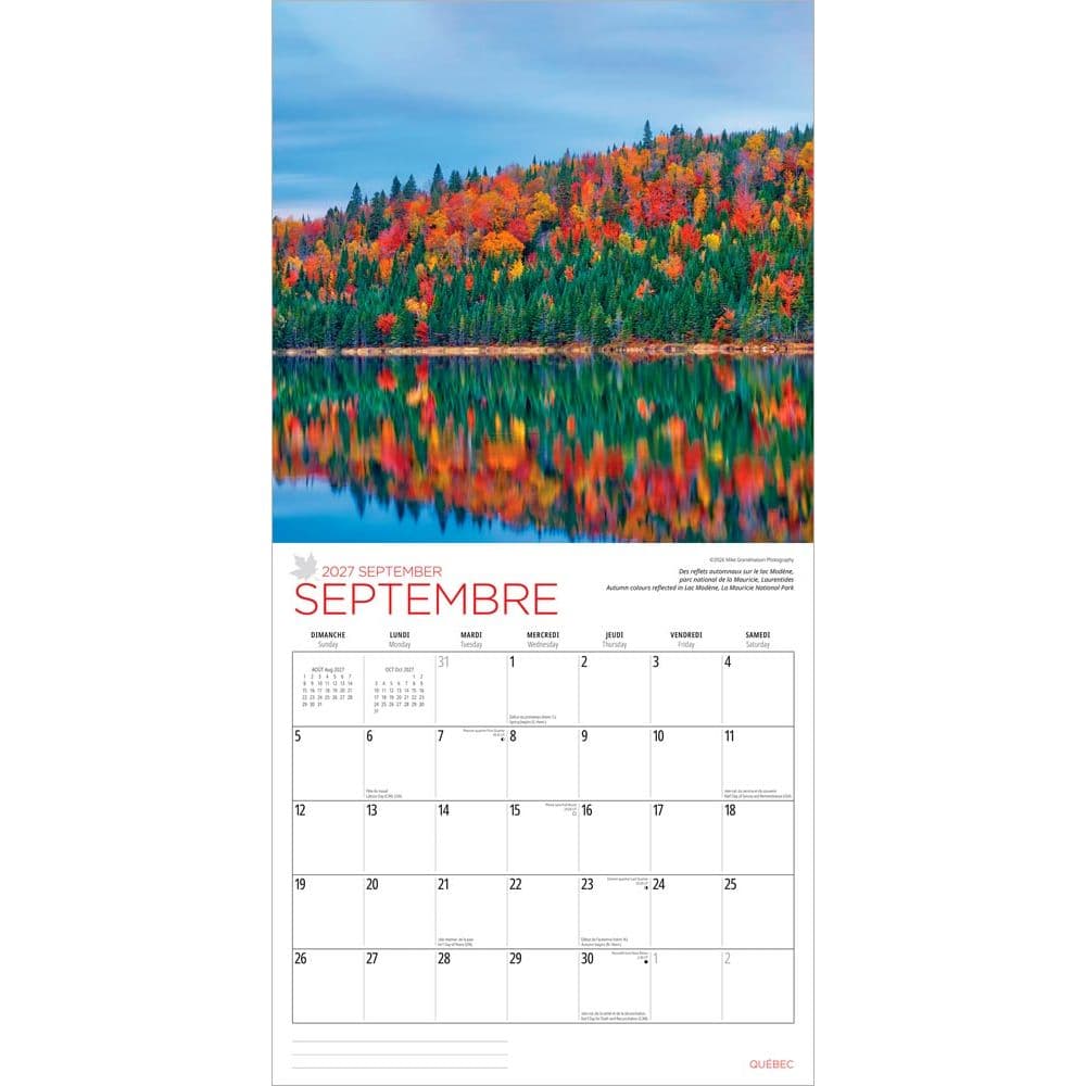 Quebec 2027 Wall Calendar Third Alternate Image