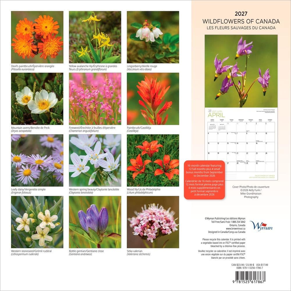 Wildflowers 2027 Wall Calendar First Alternate Image