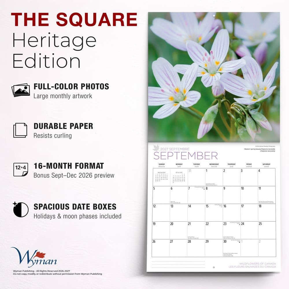Wildflowers 2027 Wall Calendar Fifth Alternate Image