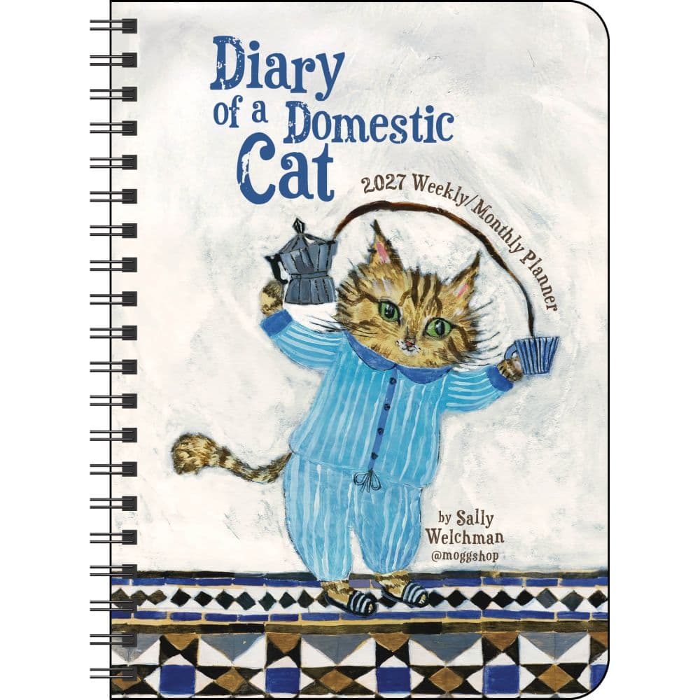 Diary of a Domestic Cat 2027 Monthly Planner by Sally Welchman Main Product Image