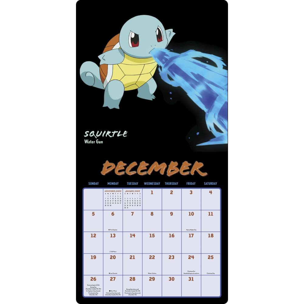 Pokemon Moves 2027 Wall Calendar First Alternate Image