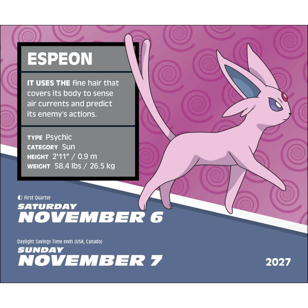 Pokemon 2027 Desk Calendar Third Alternate Image