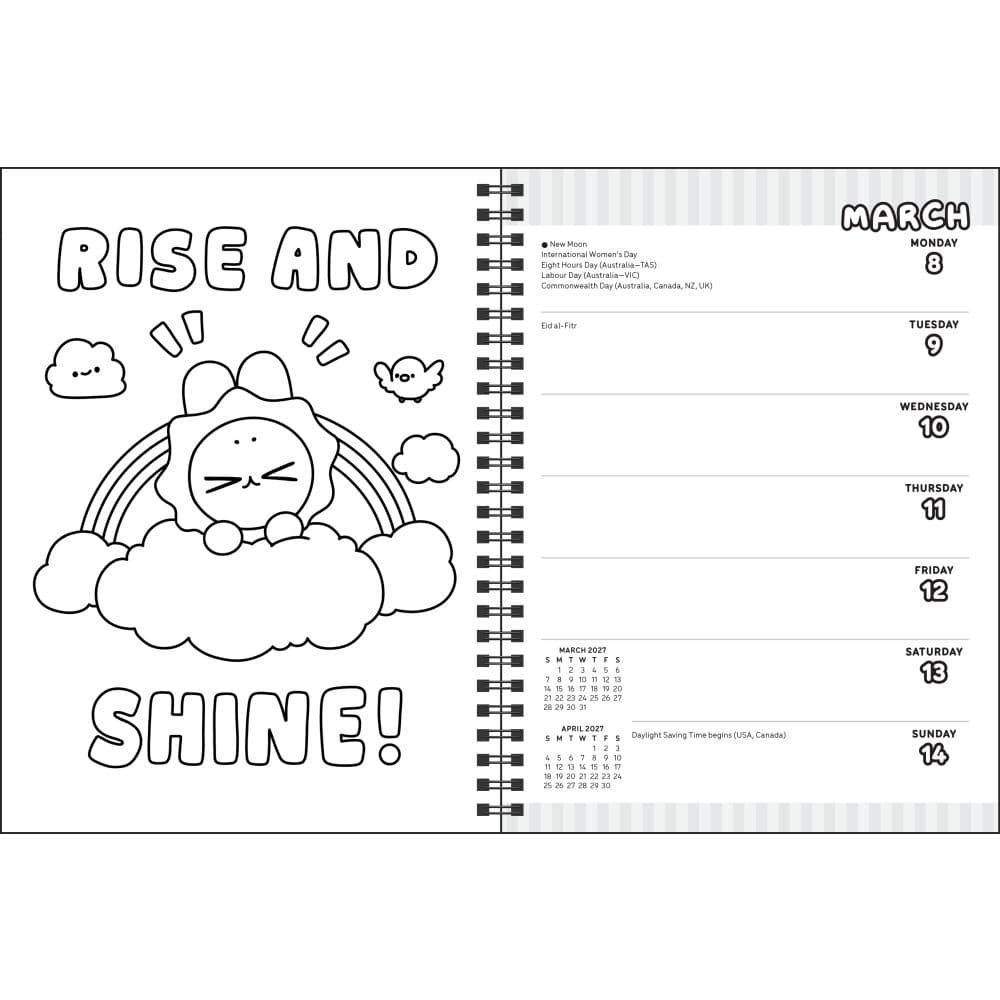 Pocket Peaches 2027 Coloring Planner Third Alternate Image