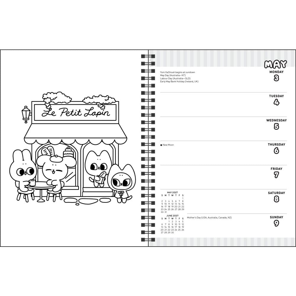 Pocket Peaches 2027 Coloring Planner Fourth Alternate Image