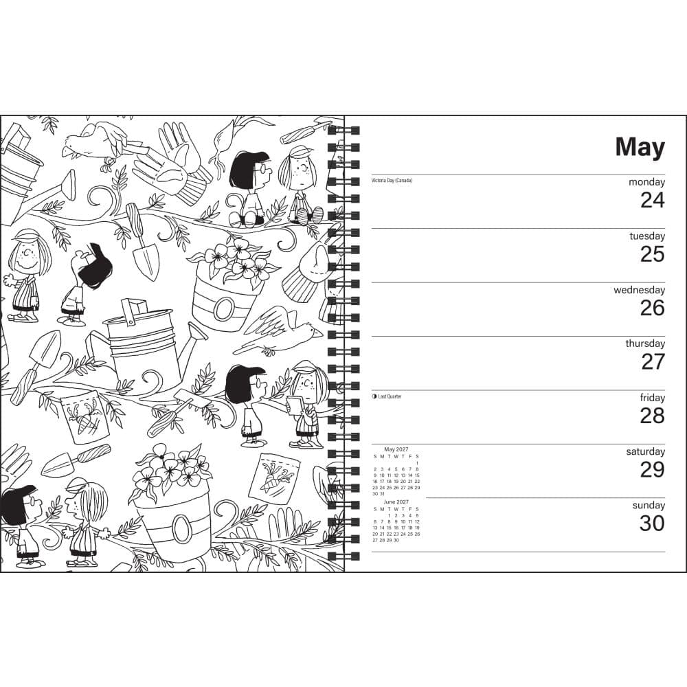 PEANUTS 2027 Coloring Planner Seventh Alternate Image