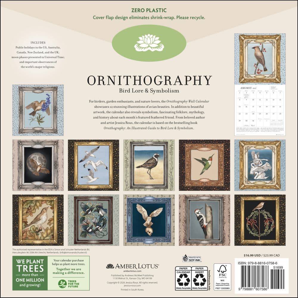 Ornithography 2027 Wall Calendar First Alternate Image