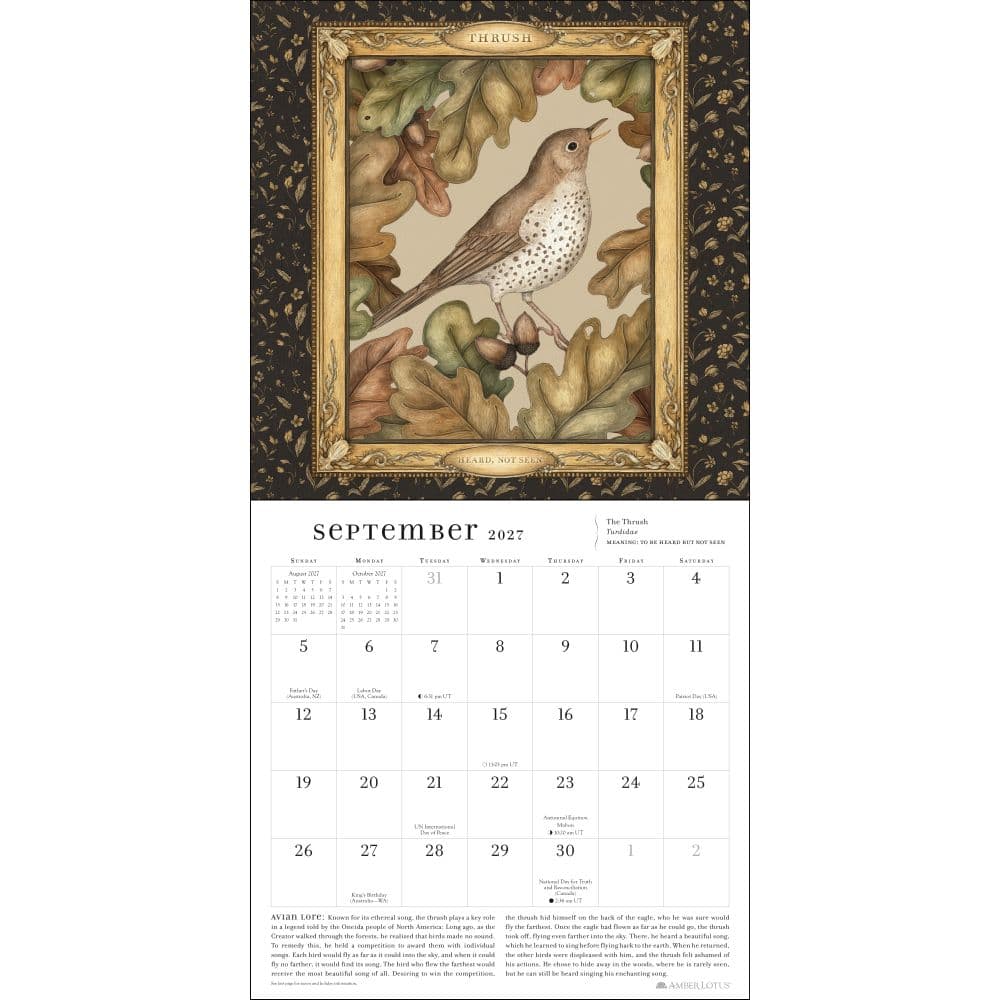 Ornithography 2027 Wall Calendar Third Alternate Image