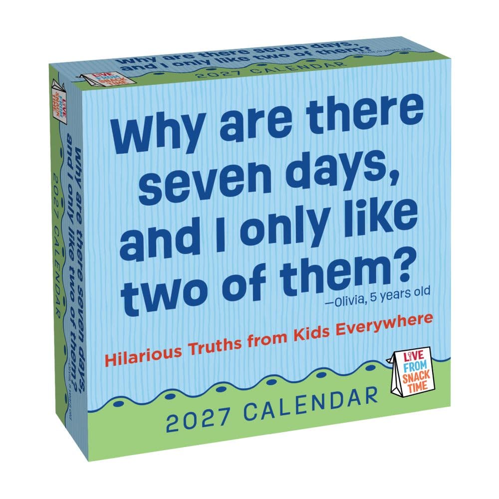 Live from Snack Time 2027 Desk Calendar Main Product Image