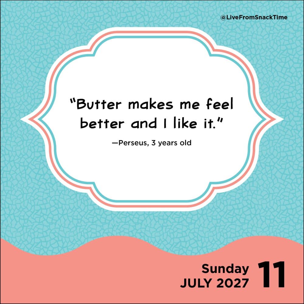 Live from Snack Time 2027 Desk Calendar Fifth Alternate Image
