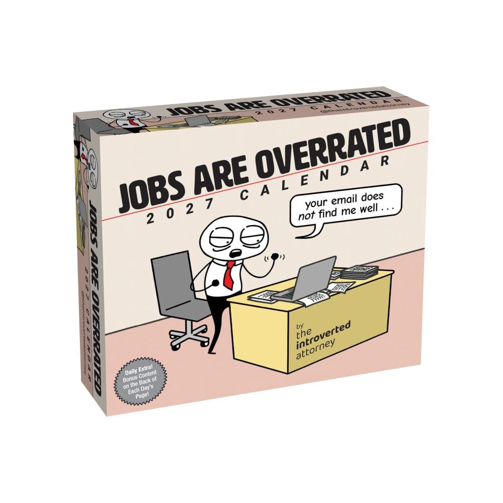 image Jobs Are Overrated 2027 Desk Calendar Main Product Image