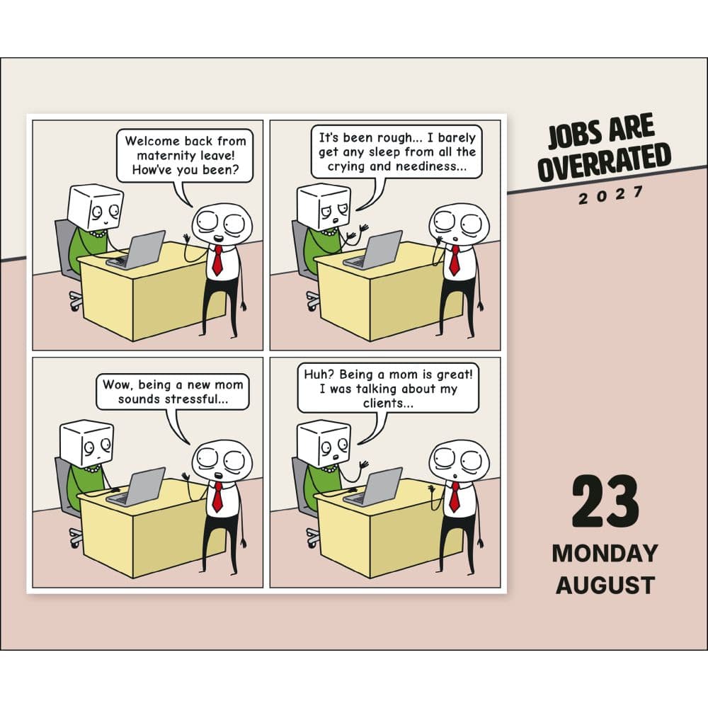 Jobs Are Overrated 2027 Desk Calendar Third Alternate Image