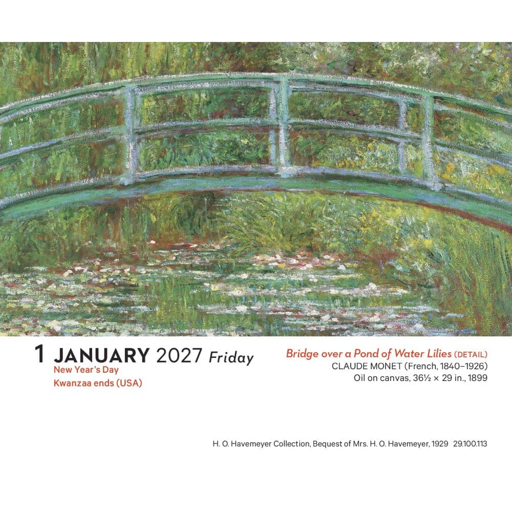 Impressionism and Post-Impressionism 2027 Desk Calendar First Alternate Image