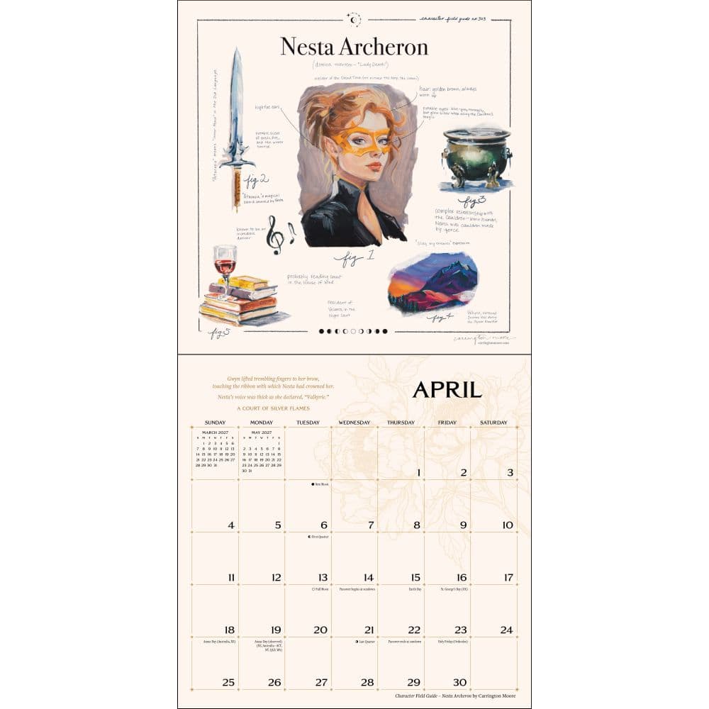 Court of Thorns and Roses Licensed Fan Art 2027 Wall Calendar Second Alternate Image