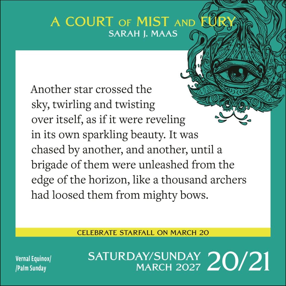 Court of Thorns and Roses 2027 Desk Calendar Third Alternate Image