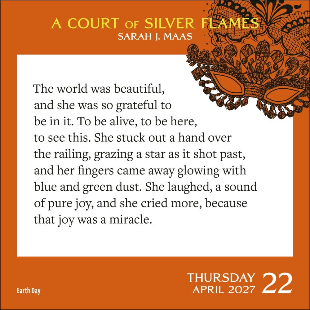 Court of Thorns and Roses 2027 Desk Calendar Fourth Alternate Image