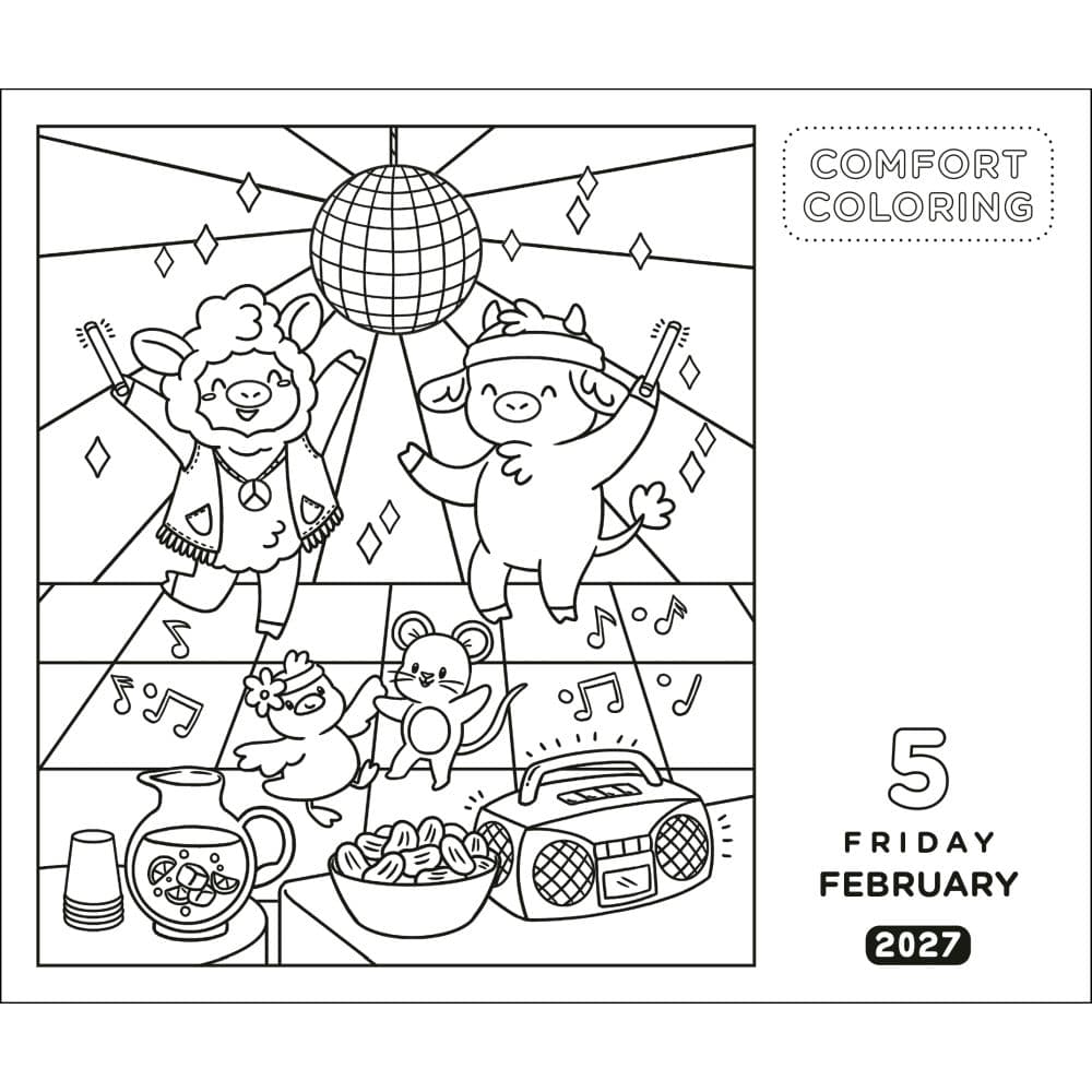 Comfort Coloring 2027 Desk Calendar Second Alternate Image