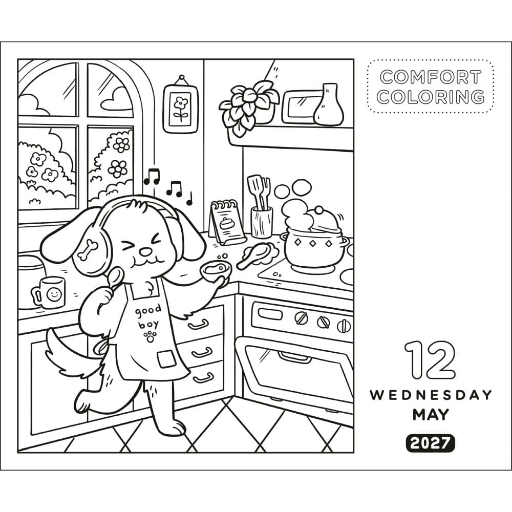Comfort Coloring 2027 Desk Calendar Third Alternate Image