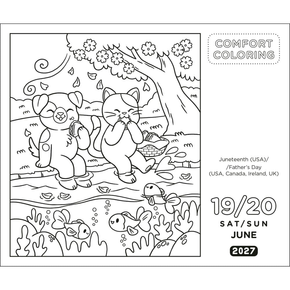 Comfort Coloring 2027 Desk Calendar Fourth Alternate Image