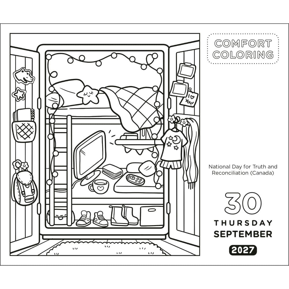 Comfort Coloring 2027 Desk Calendar Fifth Alternate Image