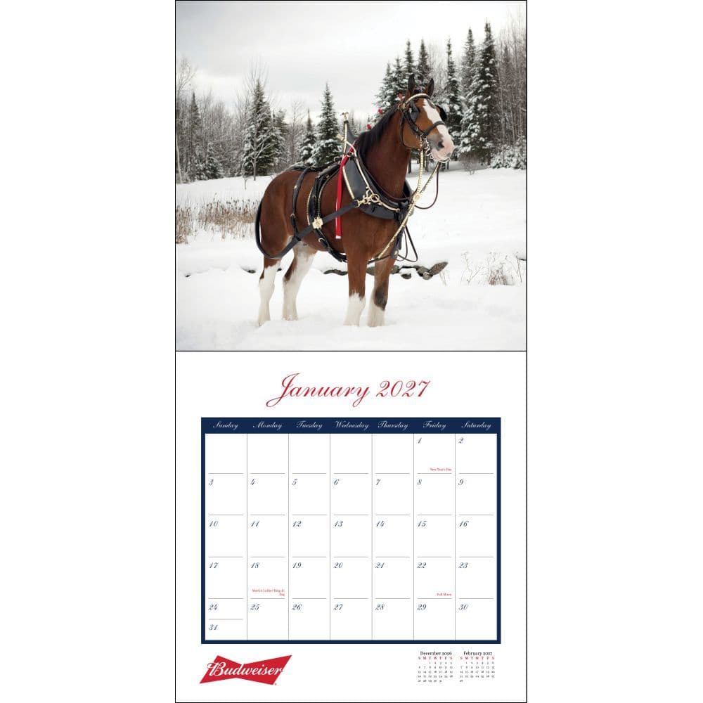 Clydesdales of Budweiser 2027 Wall Calendar Second Alternate Image