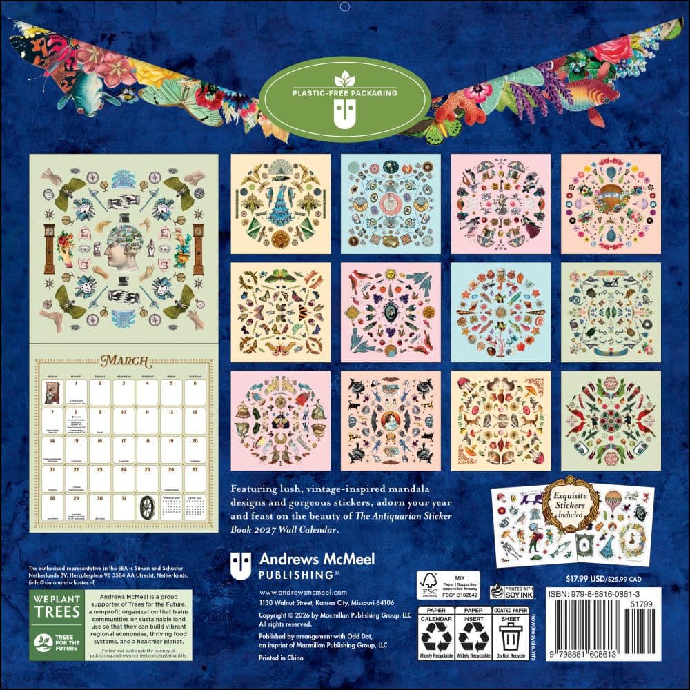 Antiquarian Sticker Book 2027 Wall Calendar First Alternate Image