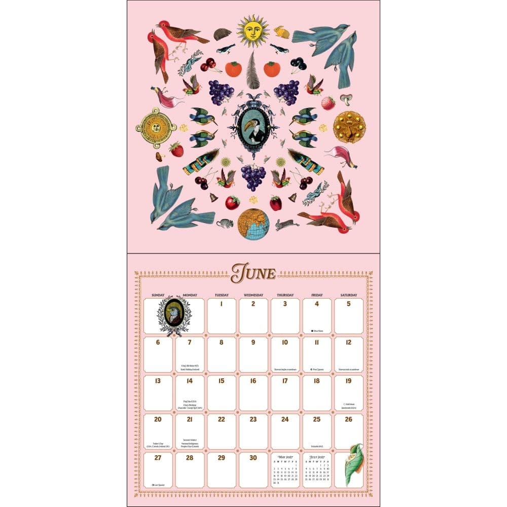 Antiquarian Sticker Book 2027 Wall Calendar Third Alternate Image