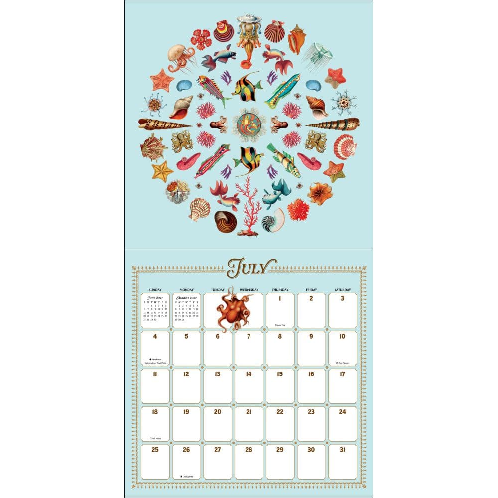 Antiquarian Sticker Book 2027 Wall Calendar Fourth Alternate Image