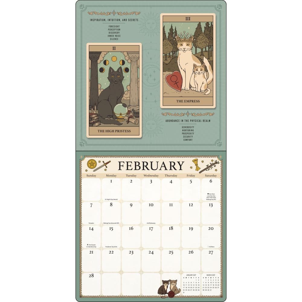 Cats Rule the Earth Tarot 2027 Wall Calendar First Alternate Image