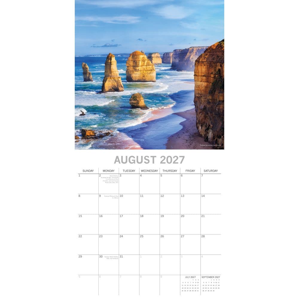 Coastlines of the World 2027 Wall Calendar Second Alternate Image