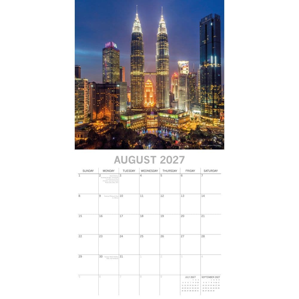 Cities by Night 2027 Wall Calendar Second Alternate Image