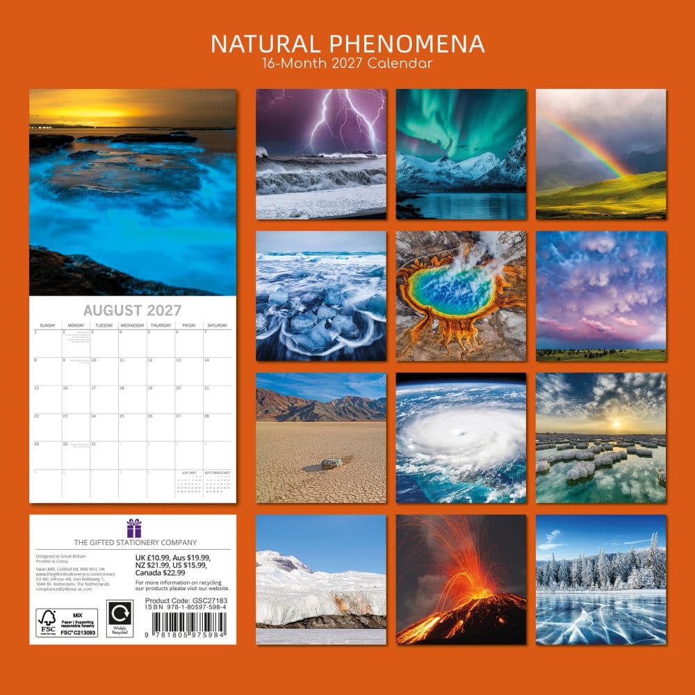 Natural Phenomenons 2027 Wall Calendar First Alternate Image