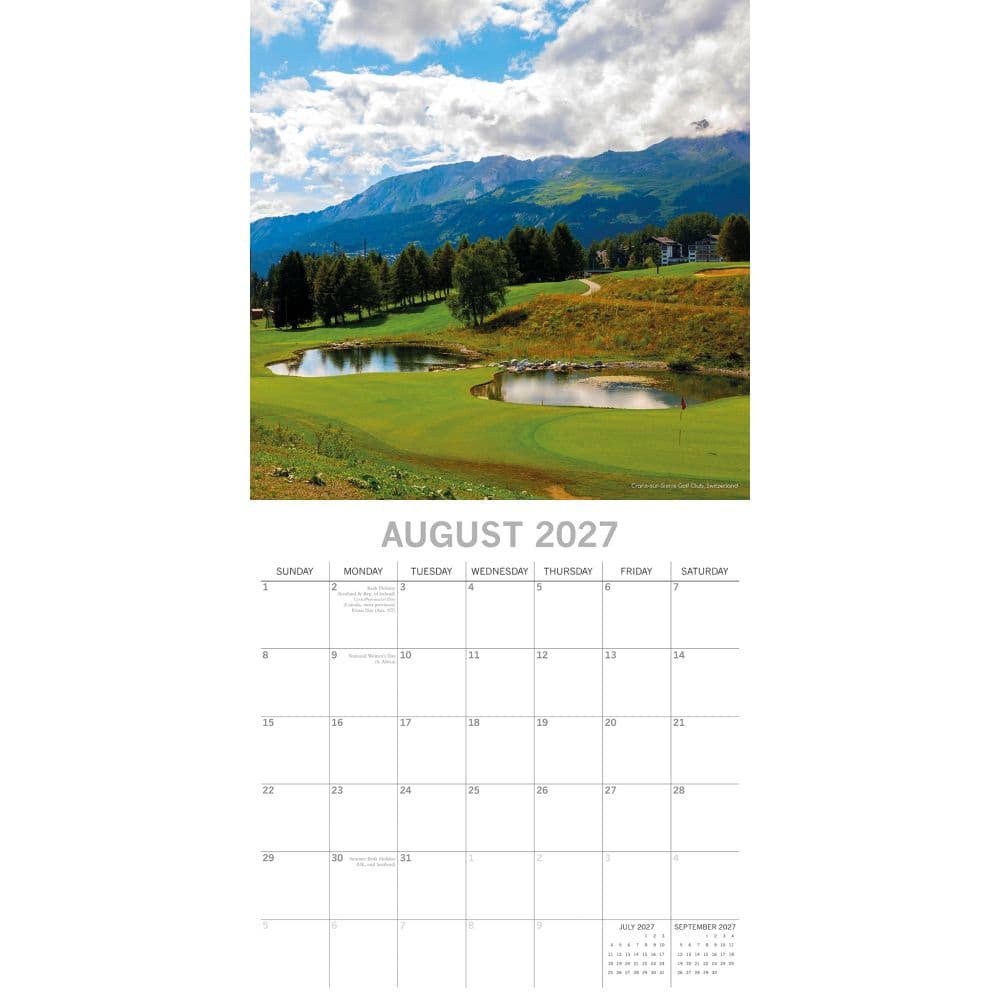Golf Courses Around the UK 2027 Wall Calendar Second Alternate Image