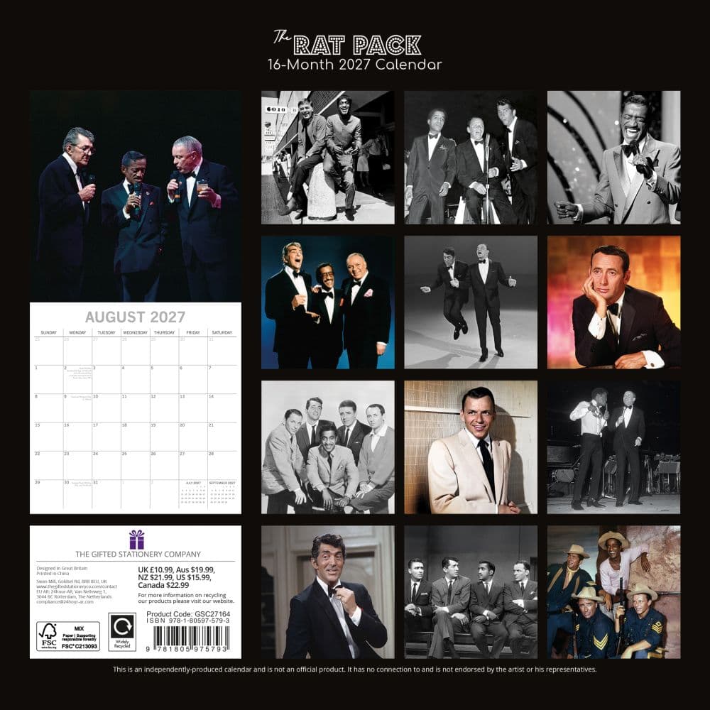 The Rat Pack 2027 Wall Calendar First Alternate Image