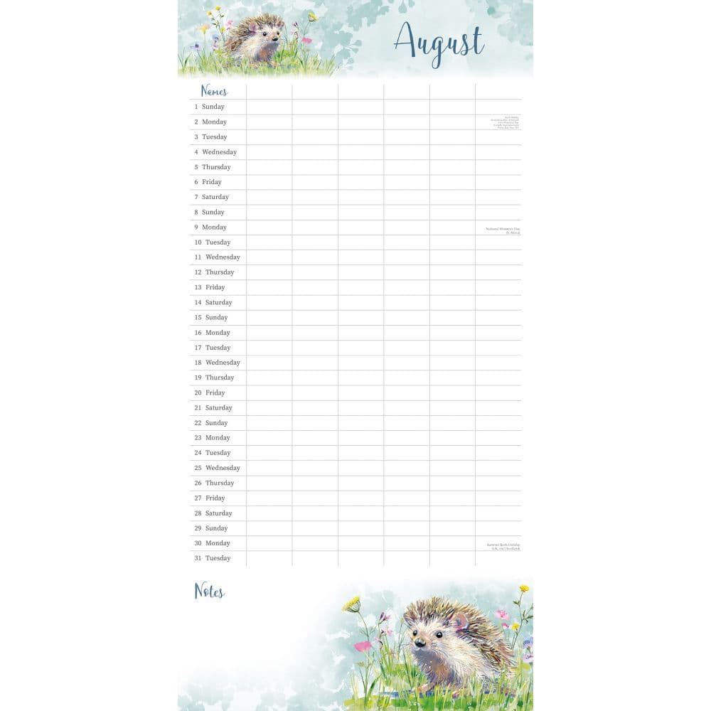 Family Organiser The Wildlife 2027 Wall Calendar Second Alternate Image