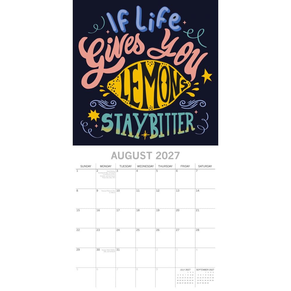 Uninspired 2027 Wall Calendar Second Alternate Image