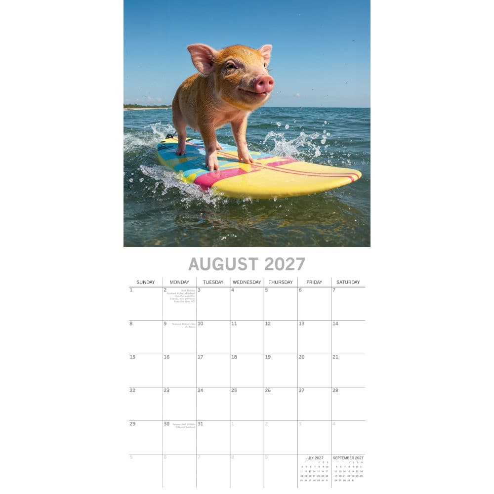 Playful Pigs 2027 Wall Calendar Second Alternate Image