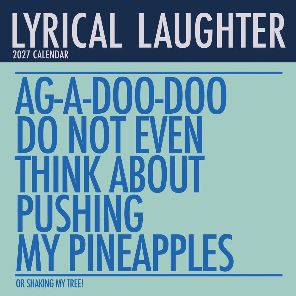 Lyrical Laughter 2027 Wall Calendar Main Product Image