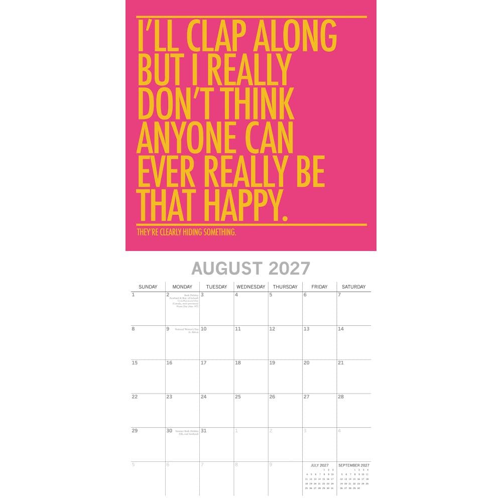 Lyrical Laughter 2027 Wall Calendar Second Alternate Image