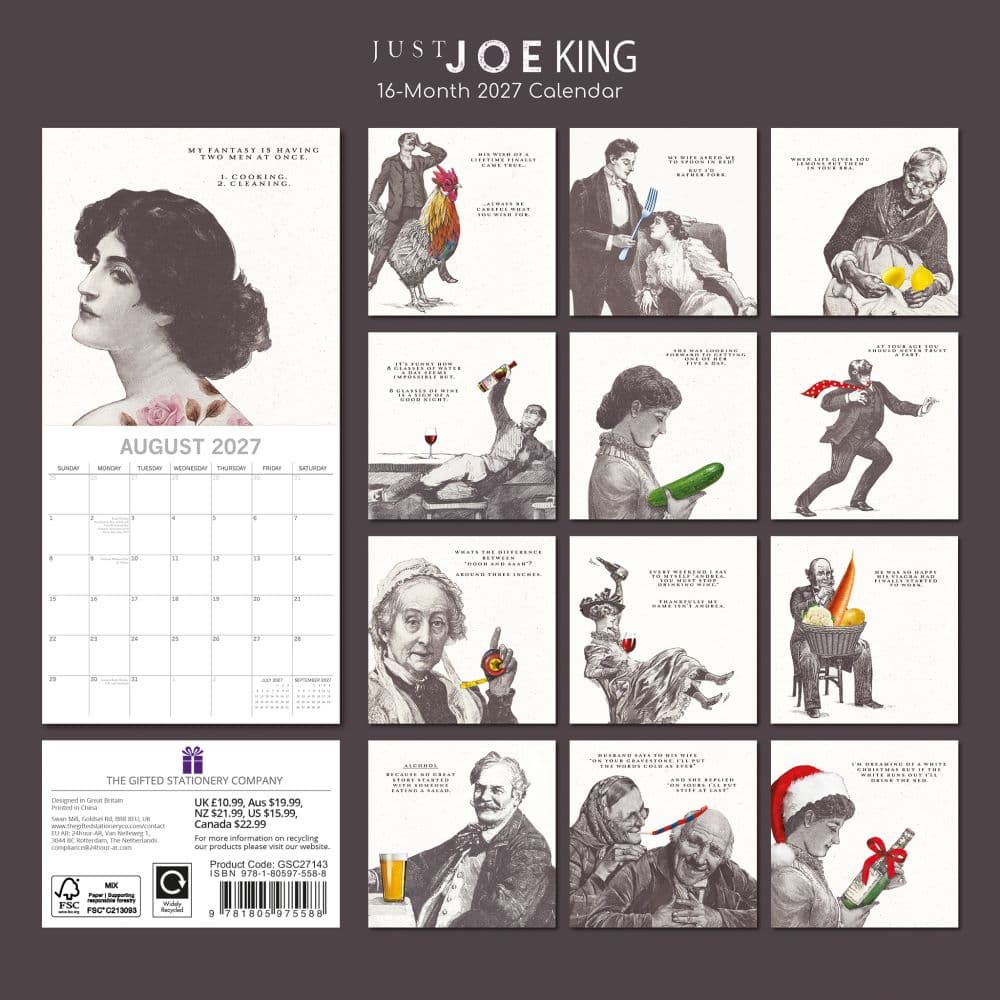 Just Joe King 2027 Wall Calendar First Alternate Image