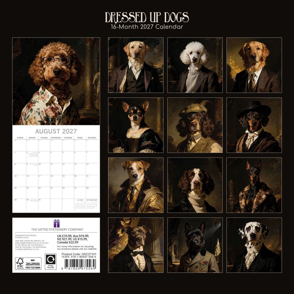 Dressed Up Dogs 2027 Wall Calendar First Alternate Image