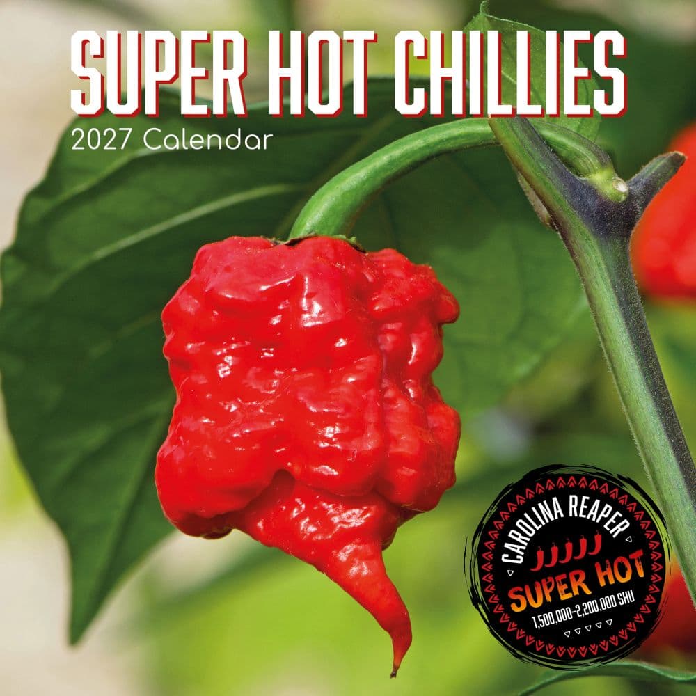 Super Hot Chillies 2027 Wall Calendar Main Product Image