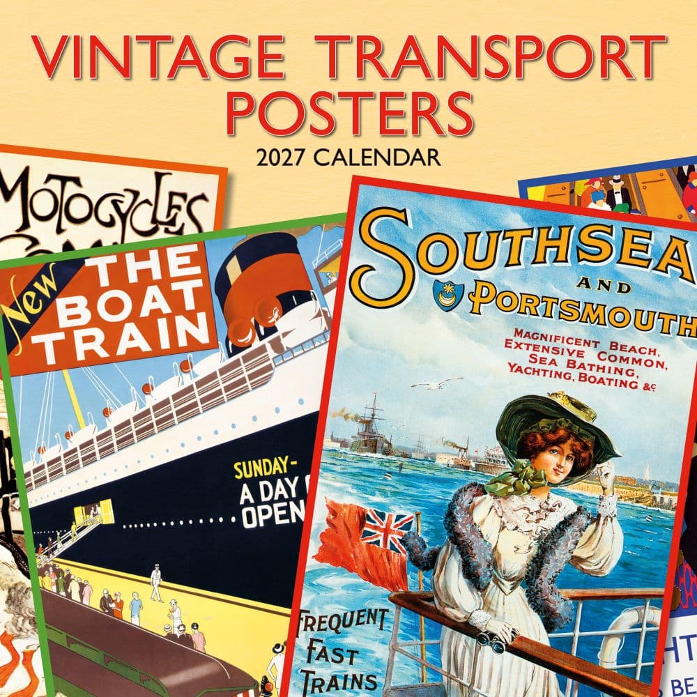 Vintage Transport Posters 2027 Wall Calendar Main Product Image