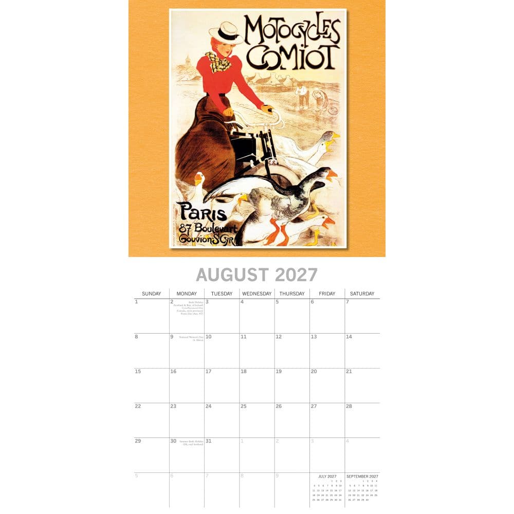 Vintage Transport Posters 2027 Wall Calendar Second Alternate Image