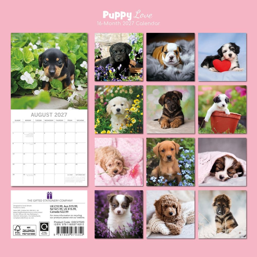 Puppy Love 2027 Wall Calendar First Alternate Image