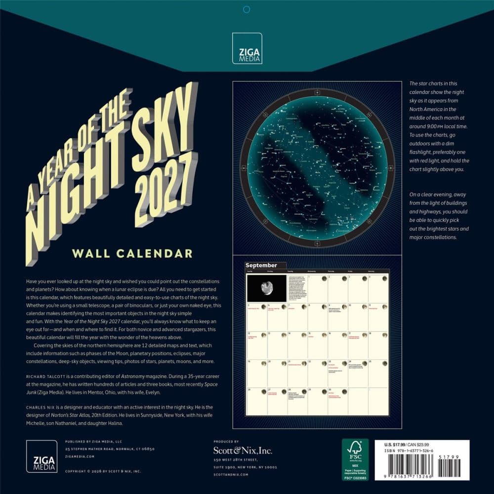 Year in the Night Sky 2027 Wall Calendar First Alternate Image