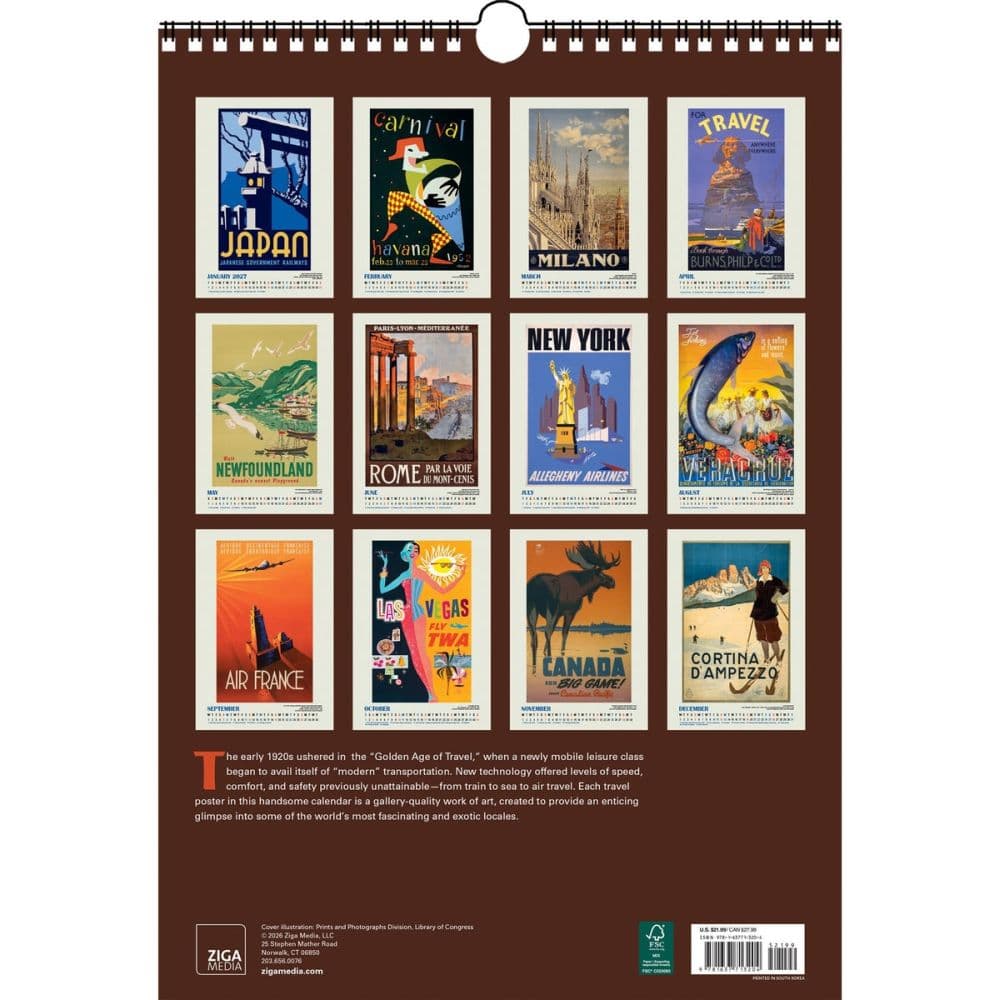 Travel the World 2027 Wall Calendar First Alternate Image